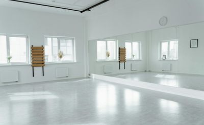 Clean and spacious training area with natural light.
